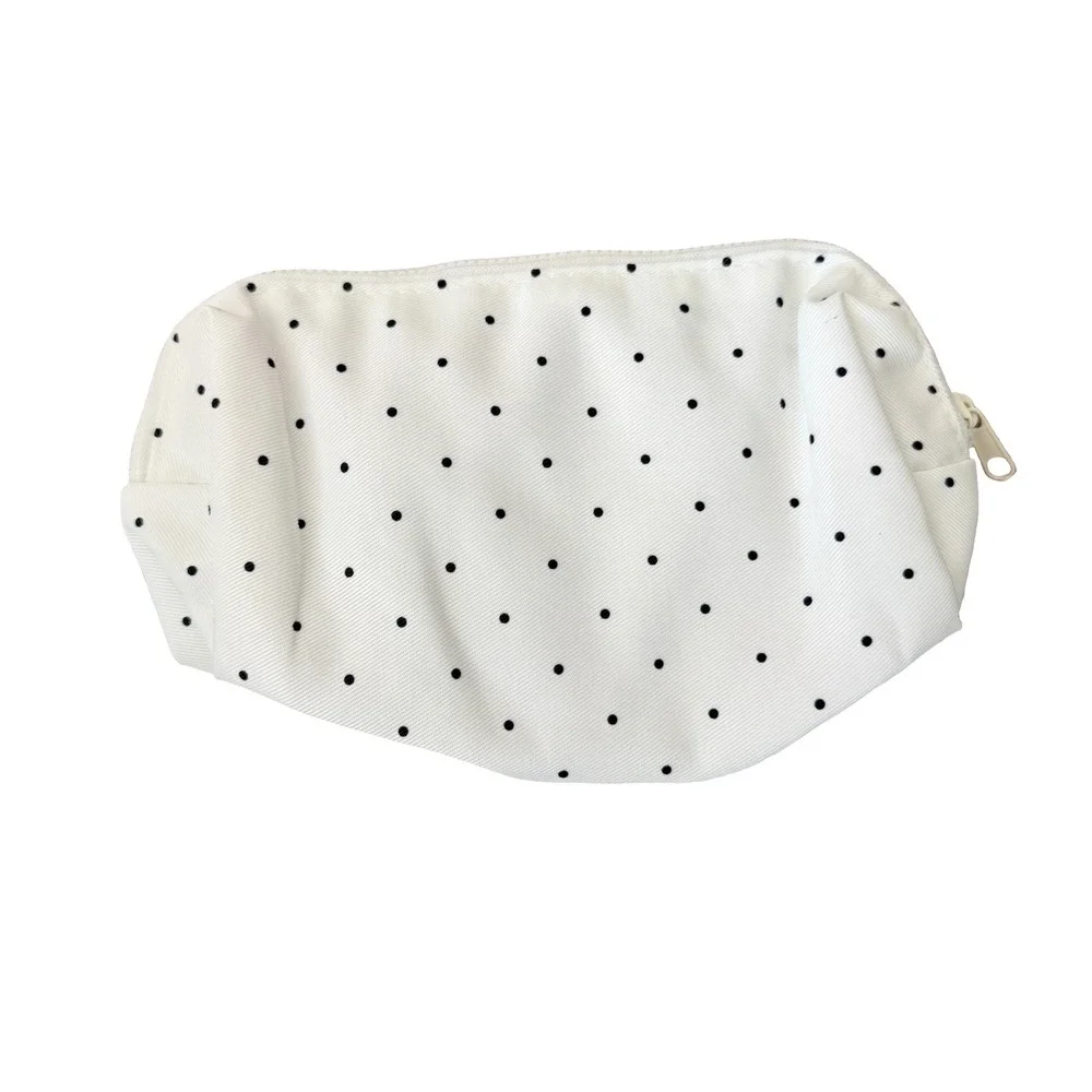 Miffy Pencil Case White Polka Dot Cartoon Print Large Capacity Kids OS